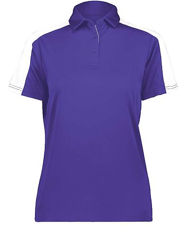Augusta Sportswear 5029 Women's Two-Tone Vital Pol in Purple/ white front view