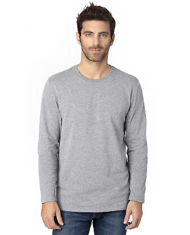 Threadfast Apparel 100LS Unisex Ultimate Long-Slee HEATHER GREY front view
