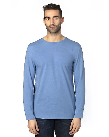 Threadfast Apparel 100LS Unisex Ultimate Long-Slee ROYAL HEATHER front view