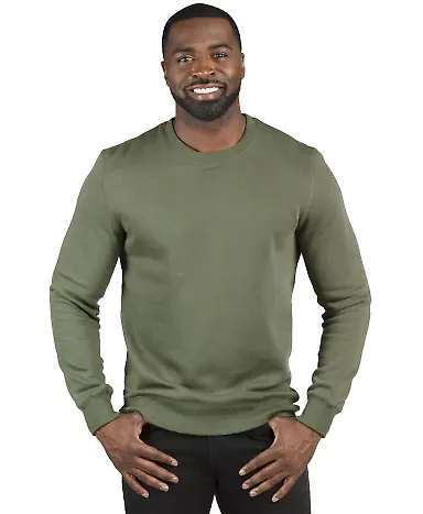Threadfast Apparel 320C Unisex Ultimate Crewneck S ARMY front view