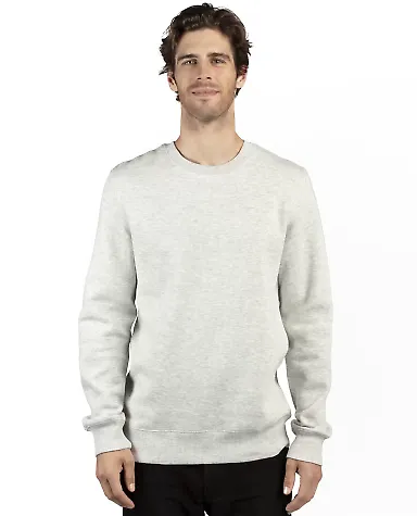 Threadfast Apparel 320C Unisex Ultimate Crewneck S OATMEAL HEATHER front view