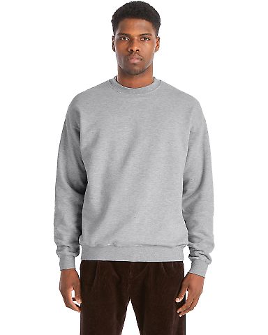 Hanes RS160 Adult Perfect Sweats Crewneck Sweatshi Light Steel front view