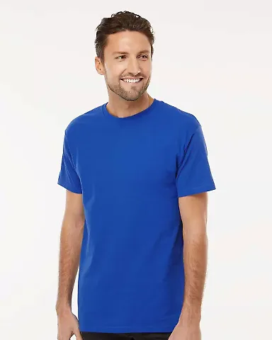 M&O Knits 4800 Gold Soft Touch T-Shirt in Royal front view