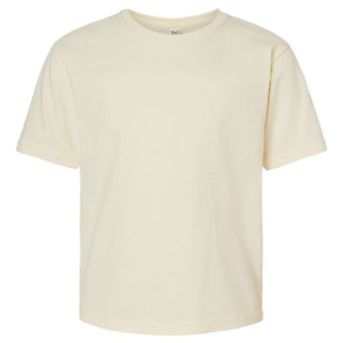 M&O Knits 4850 Youth Gold Soft Touch T-Shirt in Natural front view