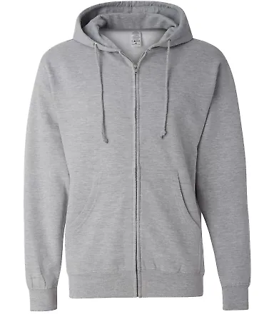 SS4500Z - Independent Trading Co. Basic Full Zip H Grey Heather front view