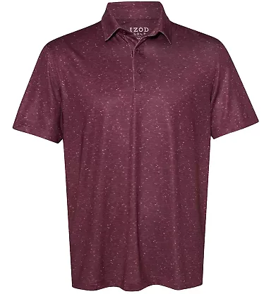 Izod 13GG006 Sublimated Confetti Polo in Fig front view