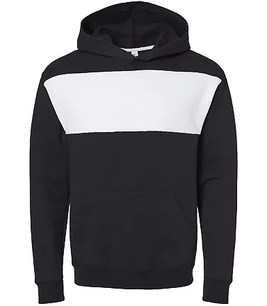 Jerzees 98CR Nublend® Billboard Hooded Sweatshirt Black Ink/ White front view