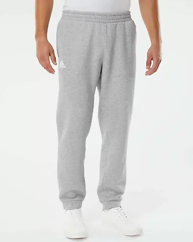Adidas Golf Clothing A436 Fleece Joggers Grey Heather front view