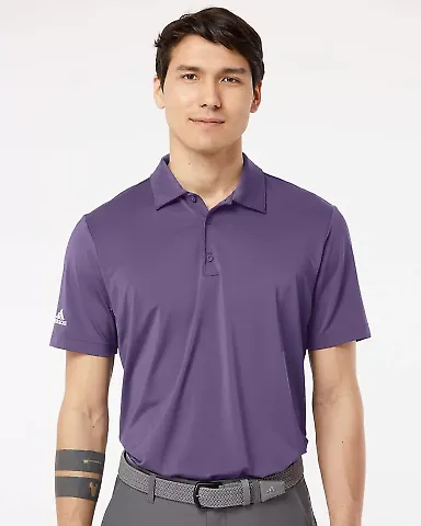 Adidas Golf Clothing A514 Ultimate Solid Polo Tech Purple front view