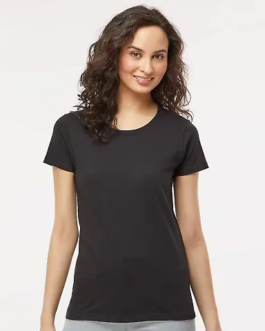 M&O Knits 4810 Women's Gold Soft Touch T-Shirt Black front view