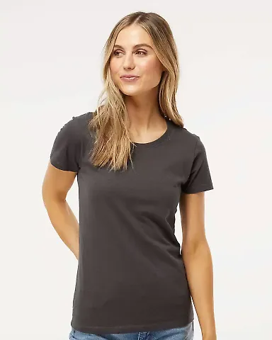 M&O Knits 4810 Women's Gold Soft Touch T-Shirt Charcoal front view
