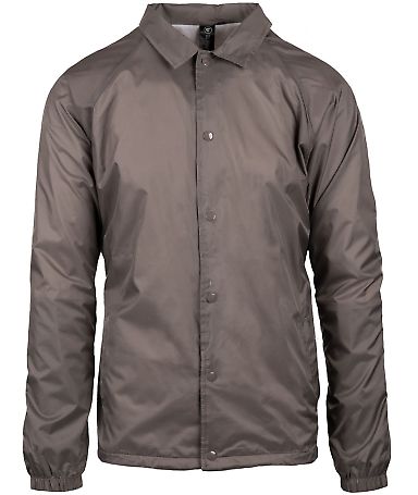 Burnside Clothing 9718 Coaches Jacket in Steel front view