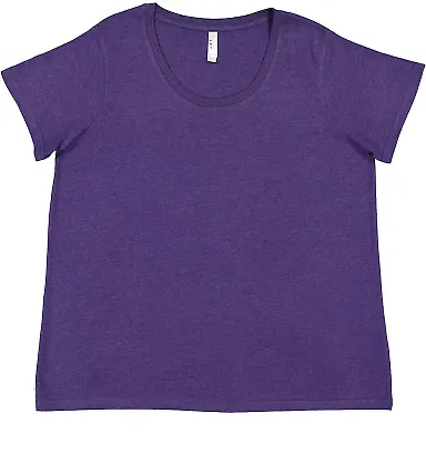 LA T 3816 Ladies' Curvy Fine Jersey T-Shirt in Vintage purple front view