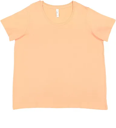 LA T 3816 Ladies' Curvy Fine Jersey T-Shirt in Sunset front view