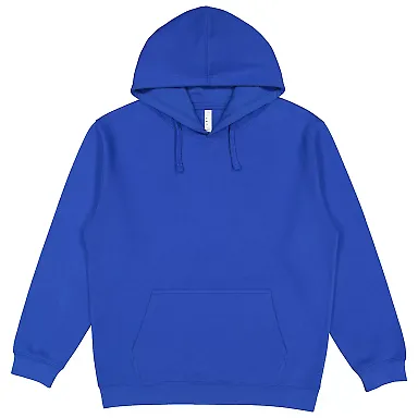 LA T 6926 Adult Pullover Fleece Hoodie in Royal front view