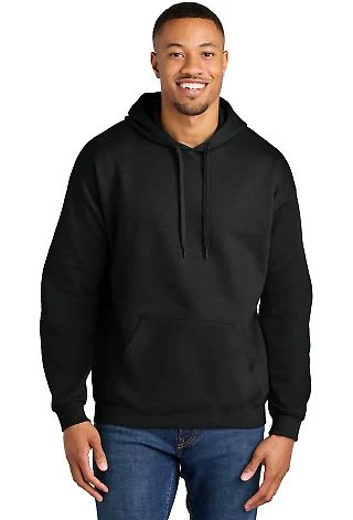 Gildan SF500 Adult Softstyle® Fleece Pullover Hoo in Black front view