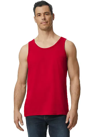 Gildan 64200 Men's Softstyle®  Tank in Red front view