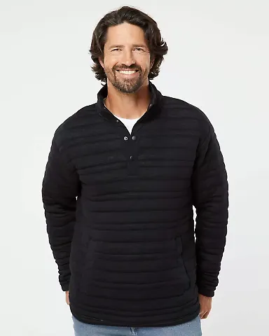 J America 8895 Horizon Snap Pullover Black front view