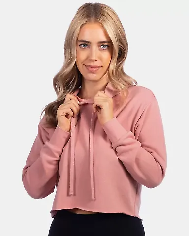 Next Level Apparel 9384 Ladies' Cropped Pullover Hooded Sweatshirt Catalog front view