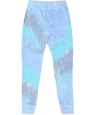 Tie-Dye CD8999 Ladies' Jogger Pant in Lagoon front view