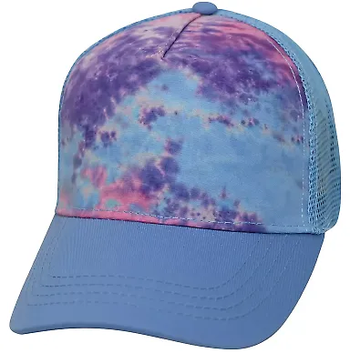 Tie-Dye 9200 Adult Trucker Hat in Cotton candy front view