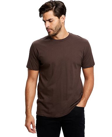 US Blanks US2000 Men's Made in USA Short Sleeve Cr in Brown front view