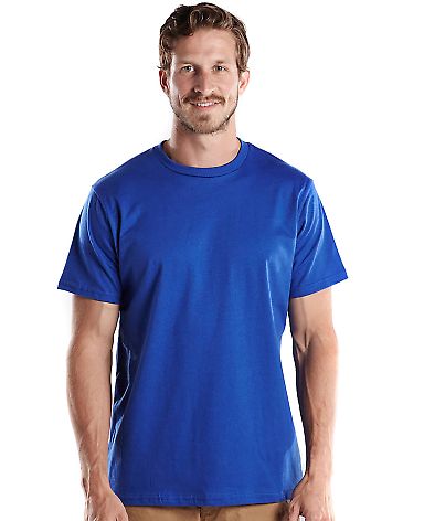 US Blanks US2000 Men's Made in USA Short Sleeve Cr in Royal blue front view