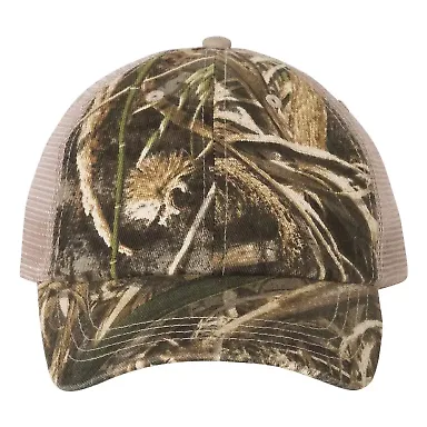Kati LC101V Washed Mesh-Back Cap in Realtree max 5/ tan front view