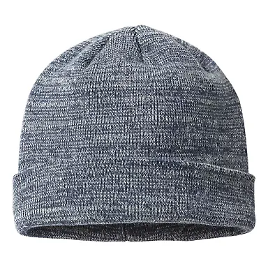 Richardson Hats CRF632 Marled Beanie Navy/ Grey/ White front view