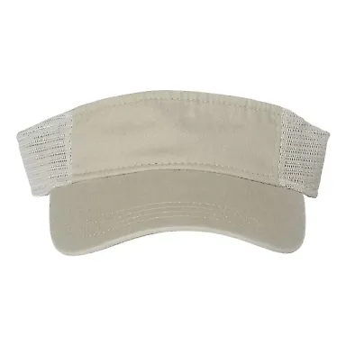Sportsman SP540 Pigment-Dyed Trucker Visor Stone/ Stone front view