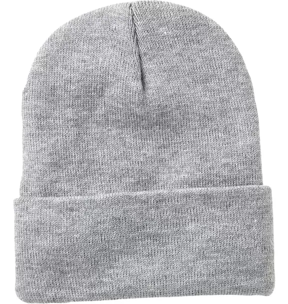 Sportsman SP12FL Fleece Lined 12" Cuffed Beanie in Heather grey