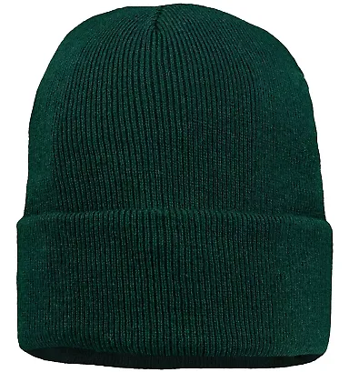 Sportsman SP12JL Jersey Lined 12" Cuffed Beanie in Forest green front view
