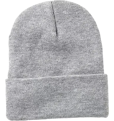 Sportsman SP12JL Jersey Lined 12" Cuffed Beanie in Heather grey