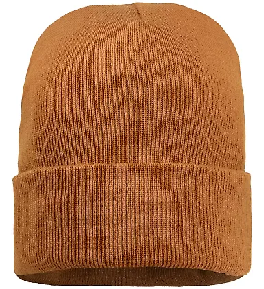 Sportsman SP12SL Sherpa Lined 12" Cuffed Beanie in Coyote brown front view