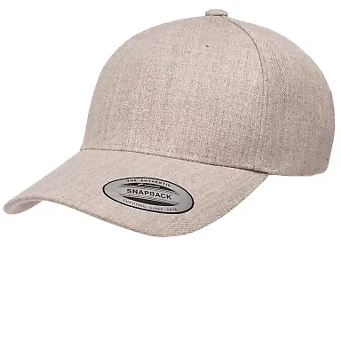 Yupoong-Flex Fit 5789M Classic Premium Snapback Ca in Heather grey front view
