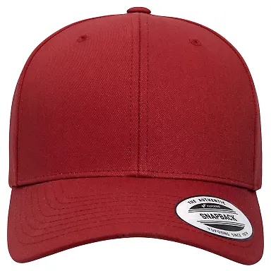 Yupoong-Flex Fit 6389 Cvc Twill Hat in Red front view