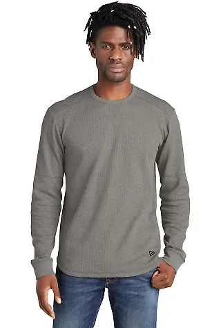 New Era NEA140 Thermal Long Sleeve ShdGyHthr front view