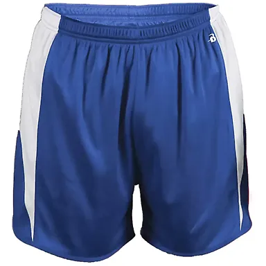 Alleson Athletic 2273 Youth Stride Shorts Royal/ White front view