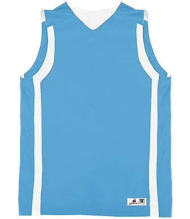 Alleson Athletic 2551 Youth B-Core B-Slam Reversib Columbia Blue/ White front view