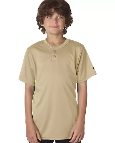 Alleson Athletic 2930 B-Core Youth Placket Jersey in Vegas gold front view