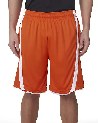 Alleson Athletic 7244 B-Core B-Slam Reversible Sho Burnt Orange/ White front view