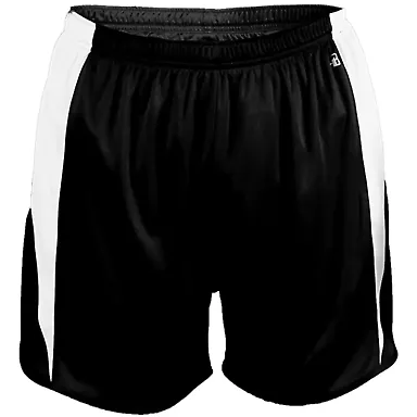 Alleson Athletic 7273 Stride Shorts Black/ White front view