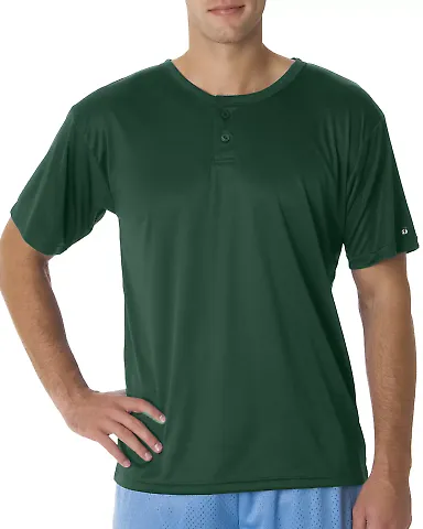 Alleson Athletic 7930 B-Core Placket Jersey Forest front view
