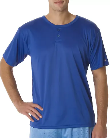Alleson Athletic 7930 B-Core Placket Jersey Royal front view