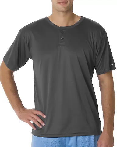 Alleson Athletic 7930 B-Core Placket Jersey Graphite front view