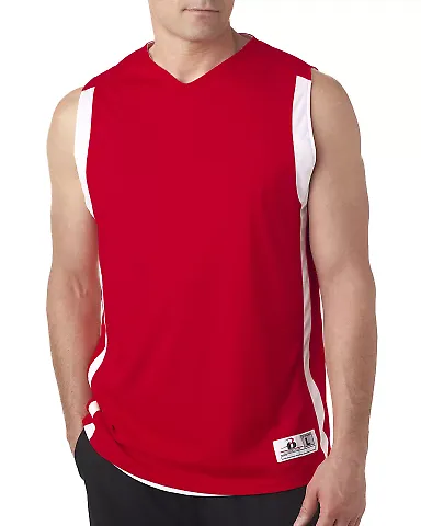 Alleson Athletic 8551 B-Core B-Slam Reversible Tan Red/ White front view