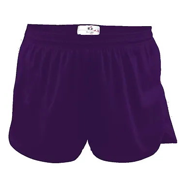 Alleson Athletic 2272 Youth B-Core Track Shorts Purple front view