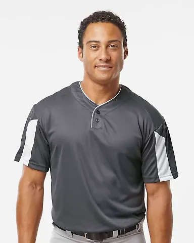 Alleson Athletic 7976 Striker Placket in Graphite/ white front view