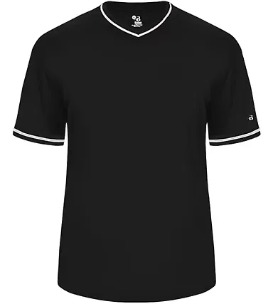 Alleson Athletic 7974 Vintage Jersey Black/ Black/ White front view