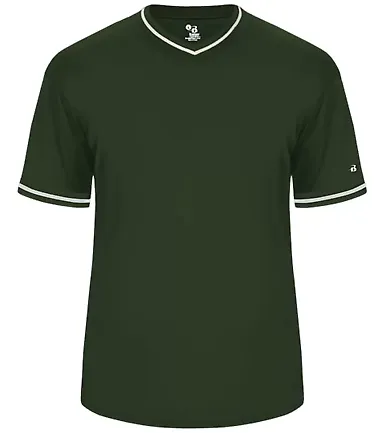 Alleson Athletic 7974 Vintage Jersey Forest/ Forest/ White front view